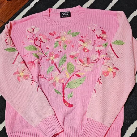Morningwitch Morning Witch Sakura Cherry Blossom Sweater - Picture 2 of 9